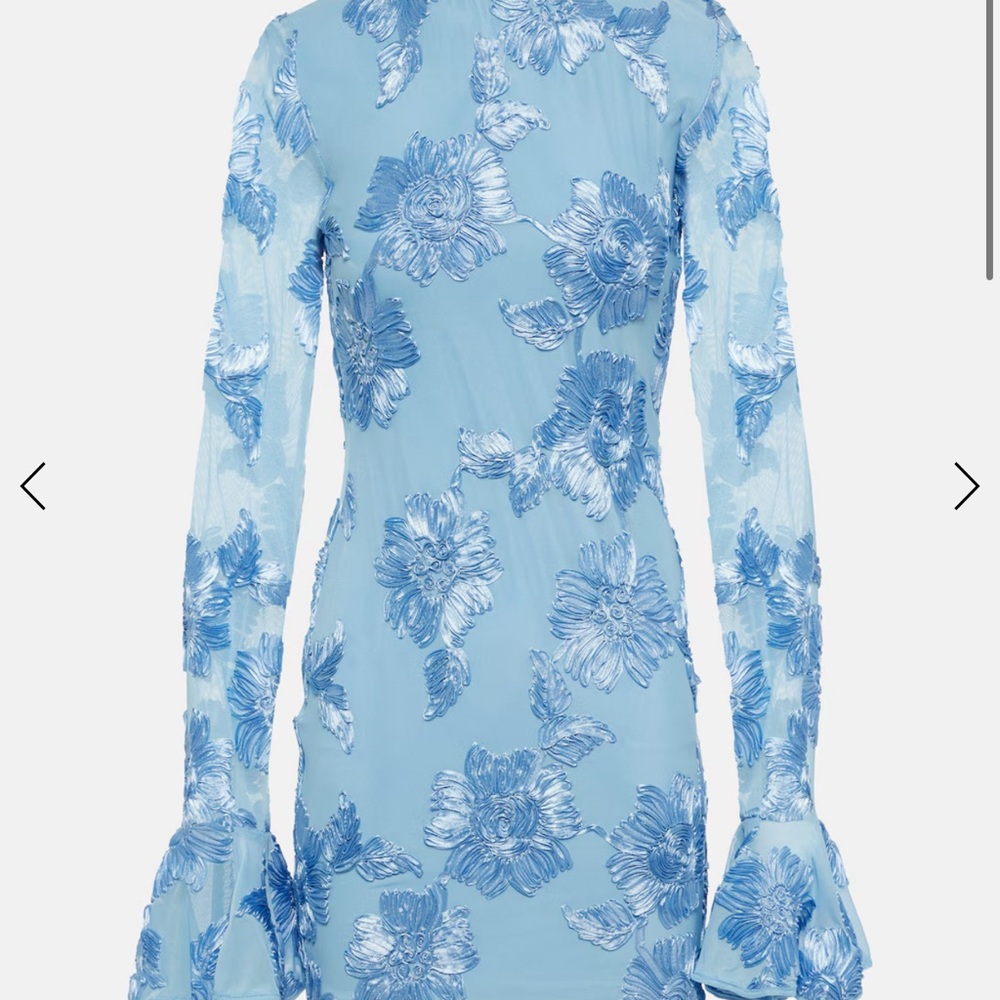 Blue floral mini dress